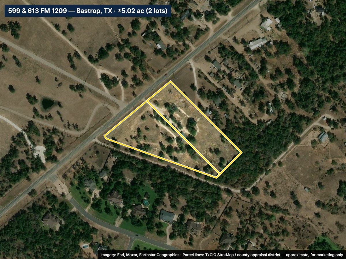 ±5 Acres on FM 1209 at SH 71 — Bastrop, TX (C-Store / Fuel Site)