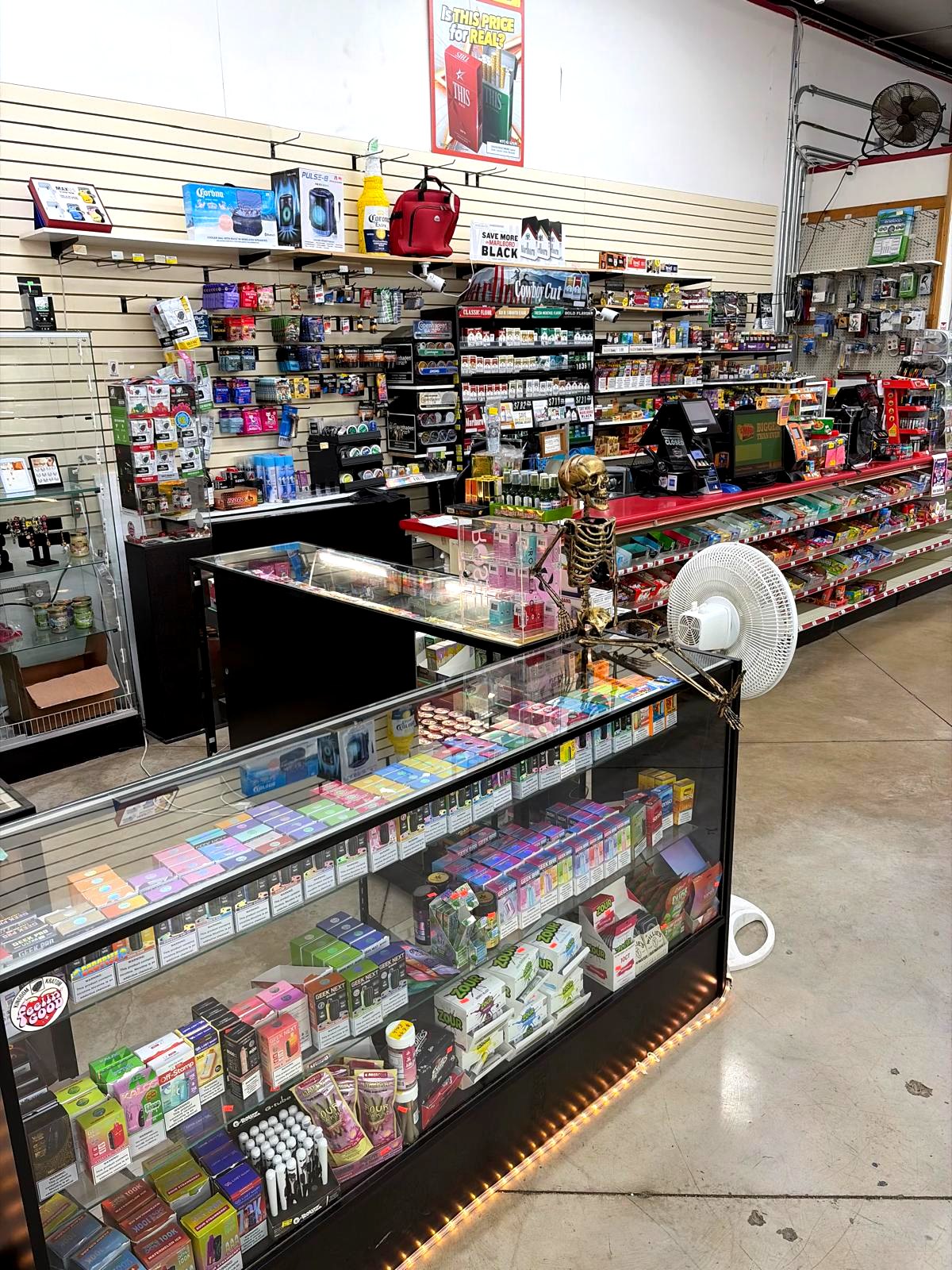Checkout and tobacco counter